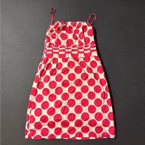 The Limited Strapless Dress in Pink and White